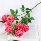 Цветы искусственные "Роза Септима" 5х65 см, яркий розовый - фото 10841931