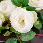 Цветы искусственные "Роза Септима" 5х65 см белый - Фото 2