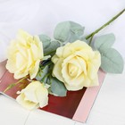Цветы искусственные "Роза Терция" 12х60 см, жёлтый - фото 318298812