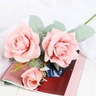 Цветы искусственные "Роза Терция" 12х60 см, розовый - фото 6279796