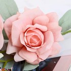 Цветы искусственные "Роза Терция" 12х60 см, розовый - фото 6279797
