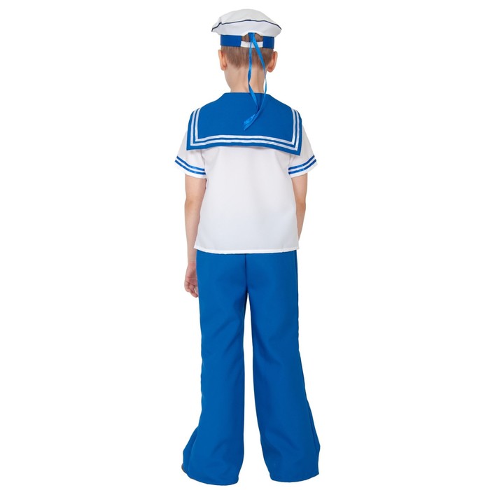 Карнавальный костюм «Морячок», рубаха, брюки, бескозырка, р. L, рост 134-140 см - фото 1926061810