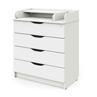 Комод пеленальный детский Сириус-2 Wood=804, 80×47×94 см, 4 ящика, белый премиум - Фото 2