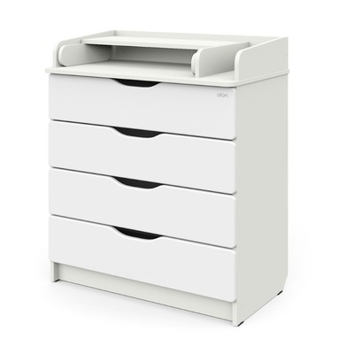 Комод пеленальный детский Сириус-2 Wood=804, 80×47×94 см, 4 ящика, белый премиум
