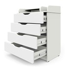 Комод пеленальный детский Сириус-2 Wood=804, 80×47×94 см, 4 ящика, белый премиум - Фото 6