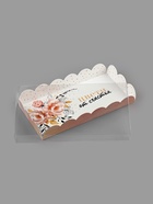 Коробка для печенья, кондитерская упаковка с пластиковой крышкой, «Цвети от счастья», 21 х 10.5 х 3 см - Фото 3