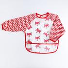 Нагрудник-рубашка для кормления «Лисички» непромокаемый на липучке, с карманом - Фото 1