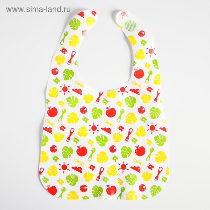 Нагрудник для кормления «Крошка Я» непромокаемый на липучке, желтый - Фото 1