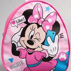 Рюкзак детский для девочки на молнии, розовый, 23×21×10 см, Минни Маус - Фото 4