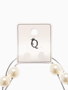 Колье «Флёр» шарики, бело-серое в серебре, длина регулируемая, №12, бусины №16, №20, 40-87 см - Фото 8