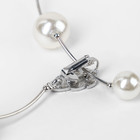 Колье «Флёр» шарики, белое в серебре, длина регулируемая, №12, бусины №16, №20, 40 см - Фото 2