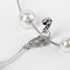 Колье «Флёр» шарики, белое в серебре, длина регулируемая, №12, бусины №16, №20, 40 см - Фото 3