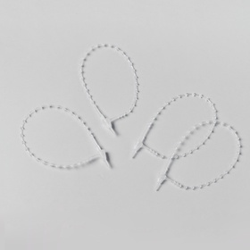 Стяжка пластиковая с шариками L=13, цвет прозрачный (набор 1000 шт.)