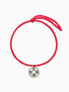 Браслет-оберег «Красная нить» на богатство, монетка, цвет серебро, 35 см (комплект 2 шт) - фото 61527778