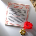 Браслет-оберег «Красная нить» со звездой Давида и молитвой, цвет золото, 35 см - фото 8957657