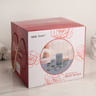 Набор аксессуаров для ванной комнаты «Лора», 4 предмета (дозатор 350 мл, мыльница, стакан, ёрш), цвет серый - Фото 5