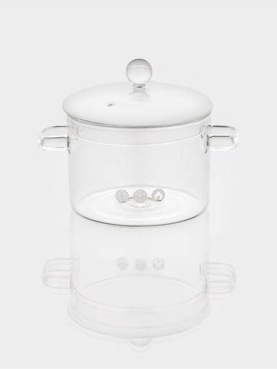 Кастрюля Magistro «Лия», 1.45 л, d=16 см, с крышкой, жаропрочное стекло, прозрачная