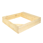 Песочница деревянная, без крышки, 150 × 150 × 30 см, с ящиком для игрушек, сосна - фото 10757501