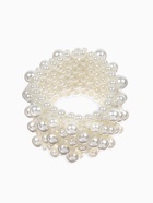 Браслет жемчуг "Зима" сплошной узор, цвет молочный, d=8 см - фото 809437557