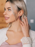 Браслет жемчуг "Зима" сплошной узор, цвет молочный, d=8 см - фото 809437559