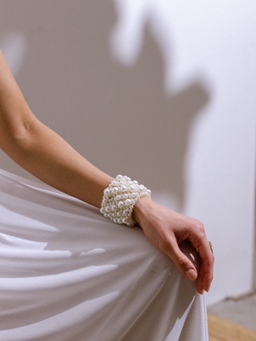 Браслет манжета «Жемчуг. Зима», d=5 см, цвет молочный  (артикул 4690188)  большой выбор товаров оптом и в розницу по низким ценам с доставкой