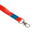 Лента для бейджа, 15 мм × 80 см, с металлическим карабином, красная 593869