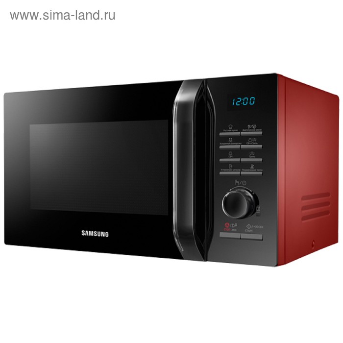 Микроволновая печь Samsung MG23H3115QR, 800 Вт, 23 л, гриль, чёрно-красная - Фото 1