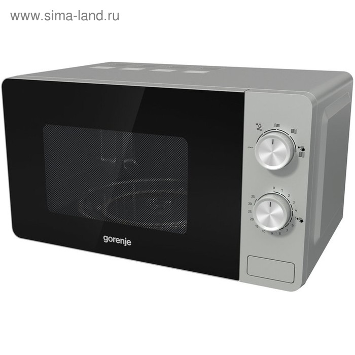 Микроволновая печь Gorenje MO20E1S, 800 Вт, 20 л, 5 режимов, чёрно-серебристая - Фото 1