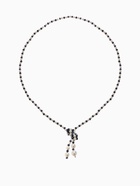 Бусы «Роскошный жемчуг» гирлянда, d=0.8, молочно-синие, 107 см - Фото 3