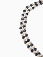 Бусы «Роскошный жемчуг» гирлянда, d=0.8, молочно-синие, 107 см - Фото 5