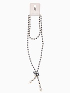 Бусы "Роскошный жемчуг" гирлянда, d=0,8, цвет молочно-синий, 107см - фото 809214059