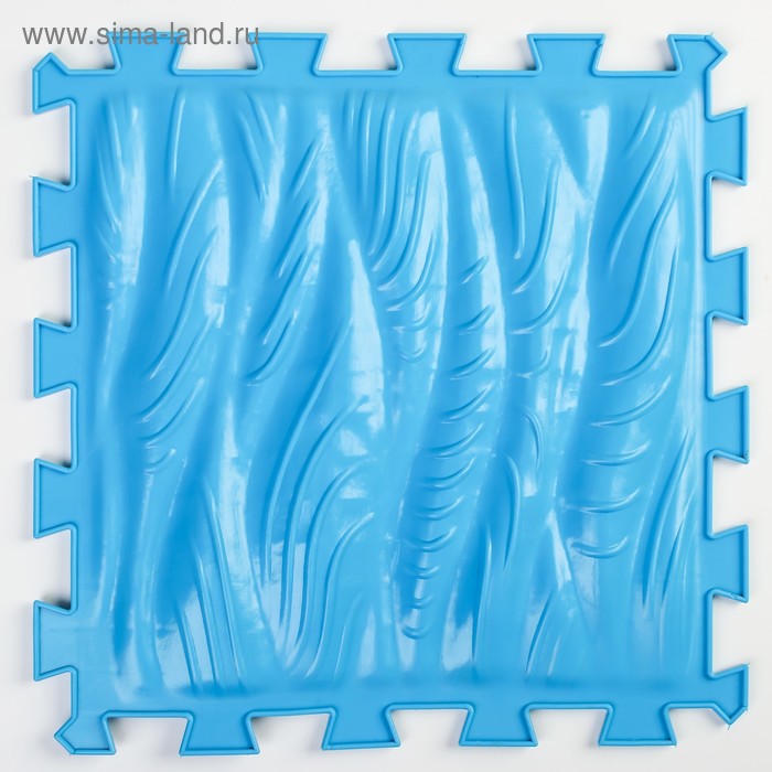 Модульный массажный коврик ОРТО ПАЗЛ «Морская Волна», 1 модуль, цвет синий - Фото 1