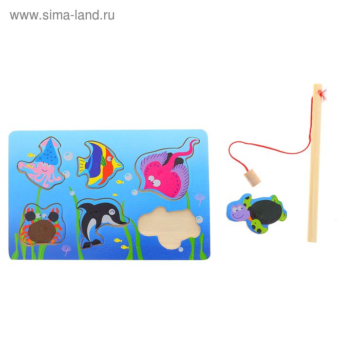 Рыбалка малая "Морское дно", 6 элементов + удочка - Фото 1