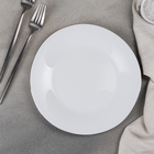 Тарелка обеденная «Сильвер», d=23 см, стеклокерамика, цвет ободка серебряный - фото 2578102