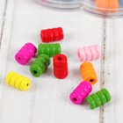 Шнуровка длинные бусинки в пластиковой коробочке, МИКС, 43 шт.:1 × 0,5 см - Фото 2