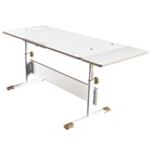 Комплект растущая парта-трансформер Polini kids City D2 с боковой приставкой, 140 × 55 см, белый - Фото 1