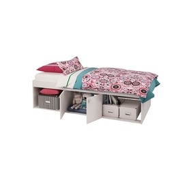 

Кровать детская Polini kids Simple 3000 Н с нишами, цвет белый