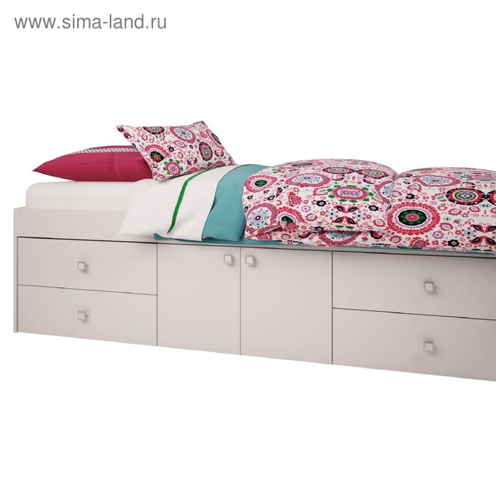 Кровать детская Polini kids Simple 3100 Н, 4 ящика, цвет белый