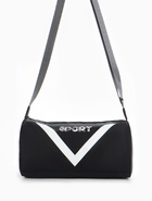 Сумка спортивная на молнии, боковой карман/сетка, регулируемый ремень, маленький размер, чёрная - Фото 3