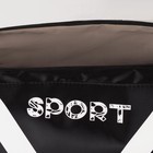 Сумка спортивная, отдел на молнии, боковая сетка, длинный ремень, цвет чёрный - фото 9562868