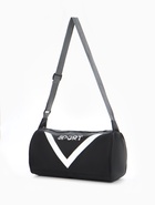 Сумка спортивная на молнии, боковой карман/сетка, регулируемый ремень, маленький размер, чёрная - Фото 5