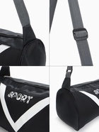 Сумка спортивная на молнии, боковой карман/сетка, регулируемый ремень, маленький размер, чёрная - Фото 7