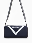 Сумка спортивная на молнии, боковой карман/сетка, регулируемый ремень, маленький размер, тёмно-синяя - Фото 2