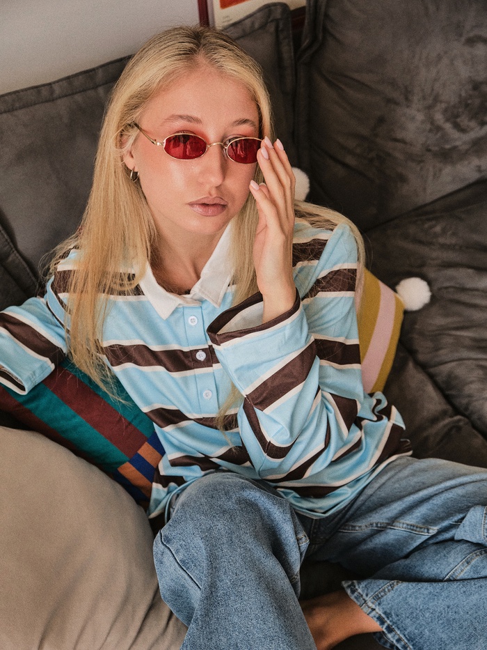 Очки солнцезащитные OneSun, uv 400, дужка 15.5 см, ширина 14 см, 3×5.5 см, красные - Фото 1