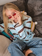 Очки солнцезащитные OneSun, uv 400, дужка 15.5 см, ширина 14 см, 3×5.5 см, красные - Фото 2