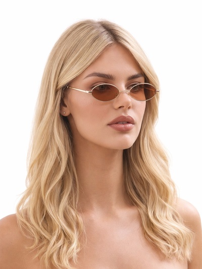 Очки солнцезащитные OneSun, uv 400, дужка 15.5 см, ширина 14.5 см, 3×5.5 см, коричневые