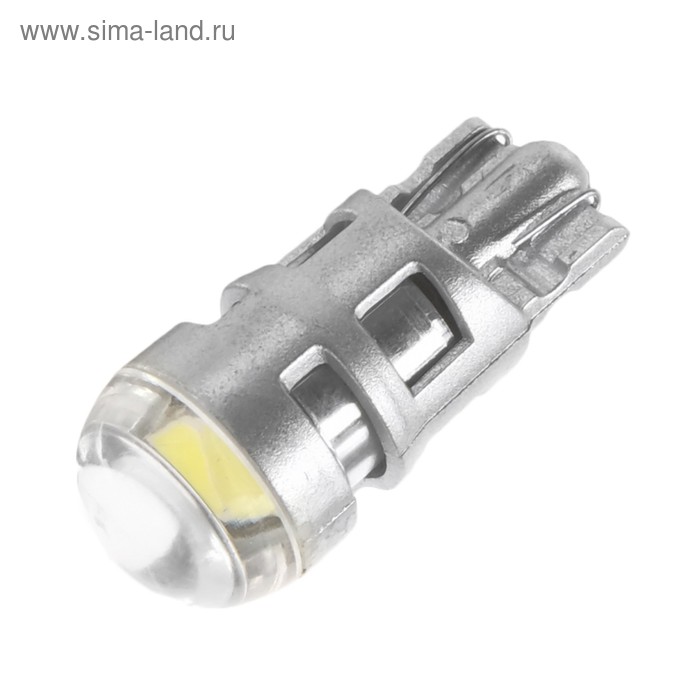 Светодиодная лампа для автомобиля Cartage, T10 W5W, 12 В, 2 СОВ, 2 Вт, линза, свет белый - Фото 1