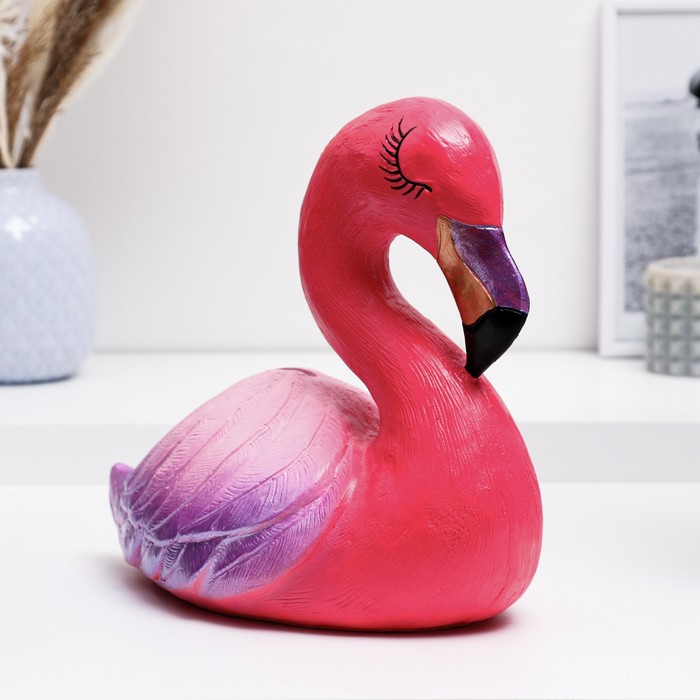Копилка "Фламинго большой" розовый с фиолетовым, 24см - Фото 1