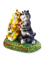 Садовая фигура из полистоуна «Кошки влюблённые. Всё будет хорошо», 23×15×23 см - Фото 9