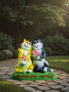 Садовая фигура из полистоуна «Кошки влюблённые. Всё будет хорошо», 23×15×23 см - Фото 3